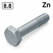 Болт DIN 931 M16x110 8,8 цинк платковий