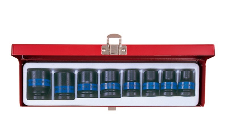 KING TONY Набор головок ударных 1/2" 8 ед. 6-ти гранные,10-24мм | 4408MP