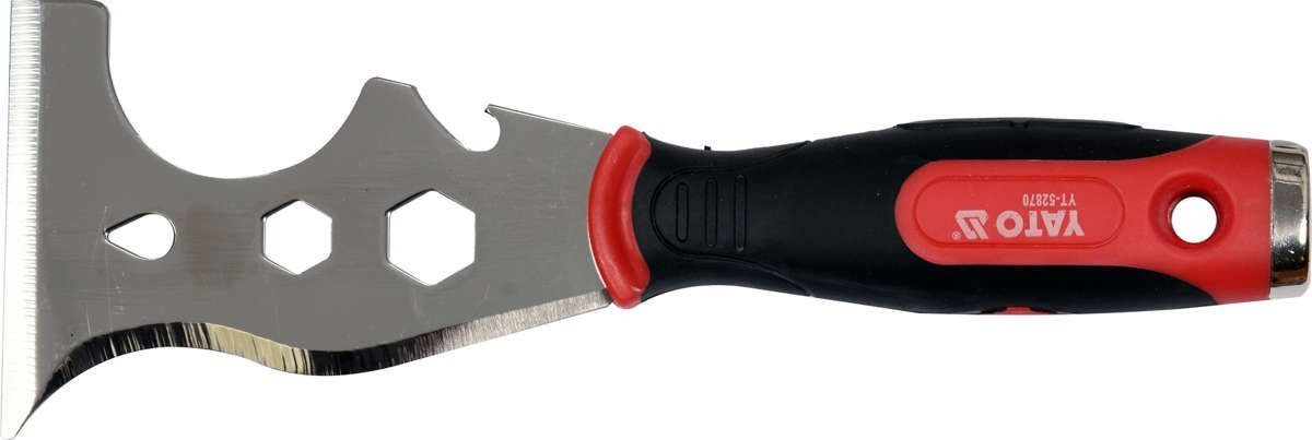 YATO Скребок з нержав. сталі з комбінов. конфігураціями лез YATO, ручка з гніздом з 4 викрутк. встав