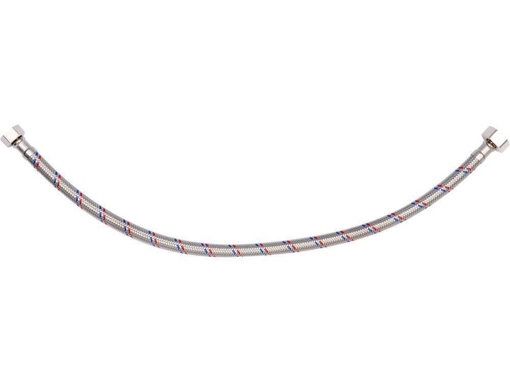 Шланг водопровідний з опліткою з нерж сталі FALA l= 500мм, Ø= 8/12, з'єднання F-1/2" х F-3/8" 1 МПа