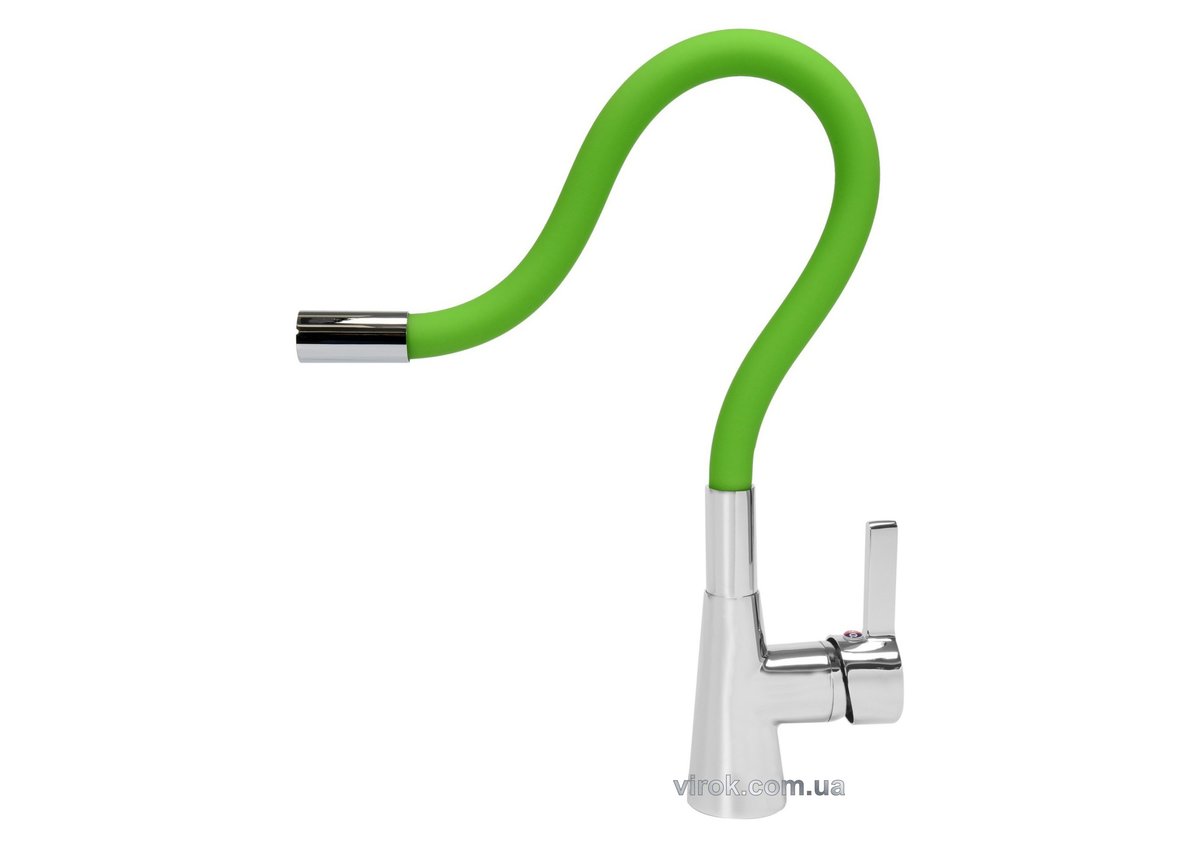 FALA Змішувач води "FLEXIBLE" для раковини з гнучкою зеленою лійкою  | 75709