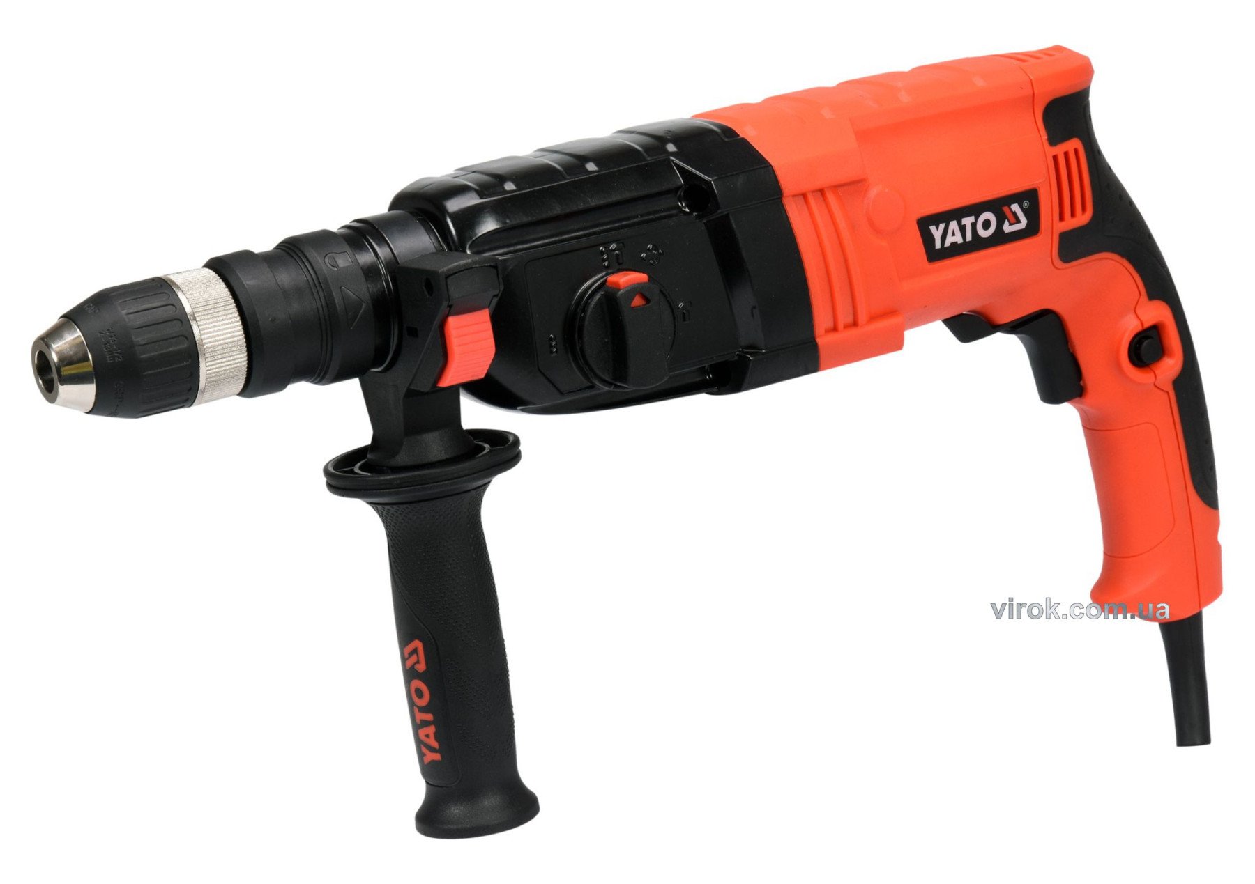 YATO Перфоратор мережевий SDS+ YATO : з змінним патроном P= 850 Вт, J= 3,3 Дж. Ø≤ 30 мм в футлярі  |
