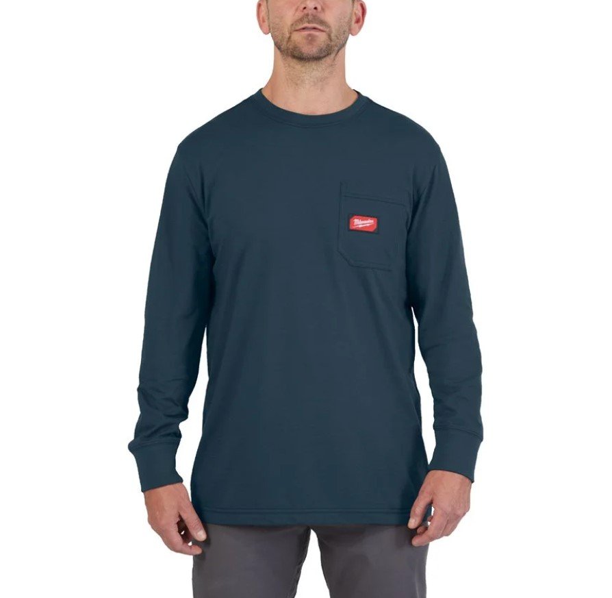 MILWAUKEE Футболка с длинными рукавами синяя размер XXL | 4932493047