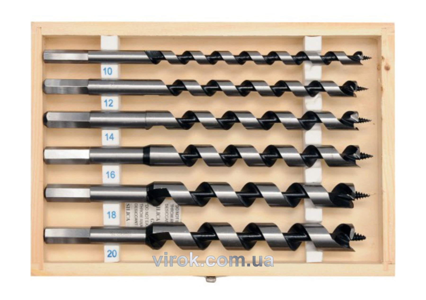 YATO Свердла спіральні по дереву YATO : Ø= 10-20 мм, L= 230 мм. Набір 6 шт.  | YT-3298