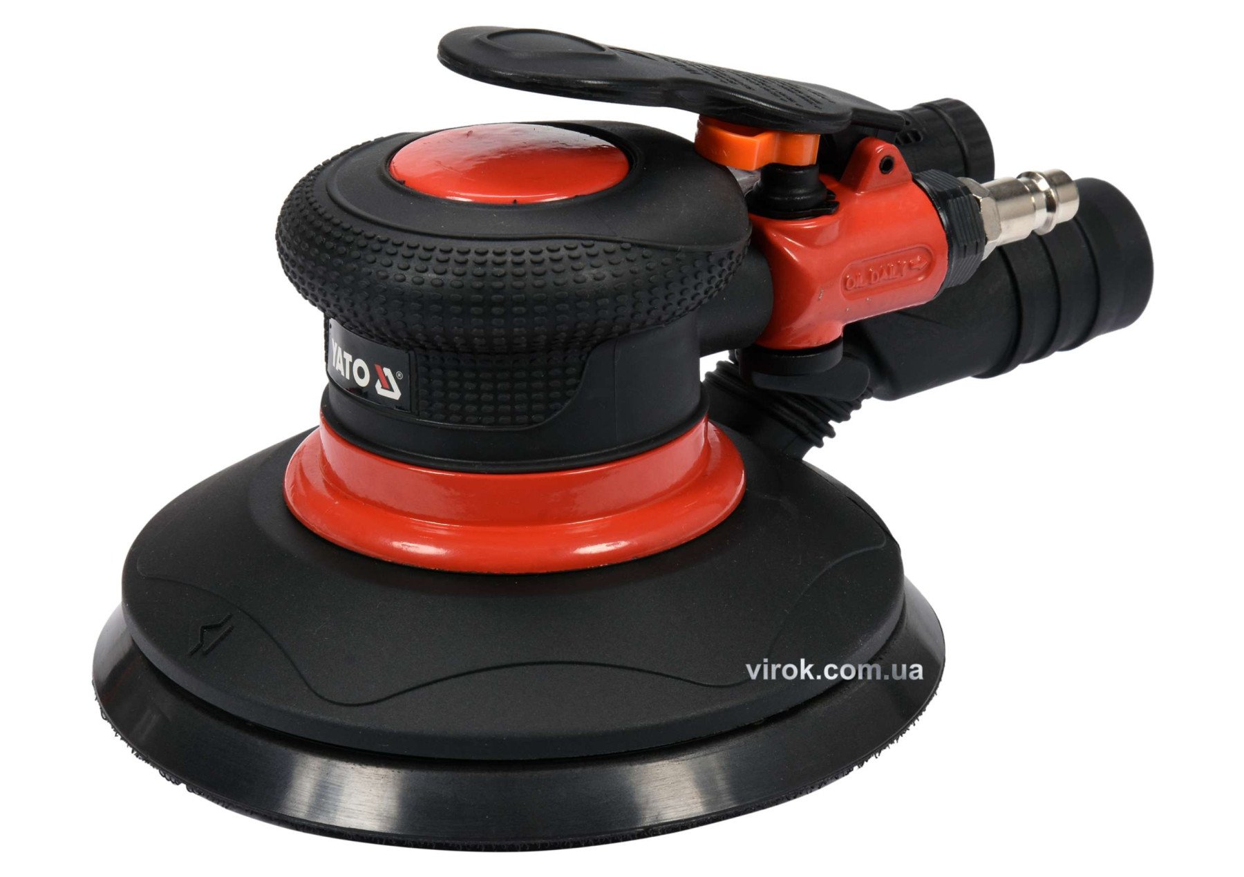 YATO Шліфмашина пневматична YATO ексцентрикова з диском Ø=150 мм, 0.63 MPa, спожив. повітря- 84 л/хв