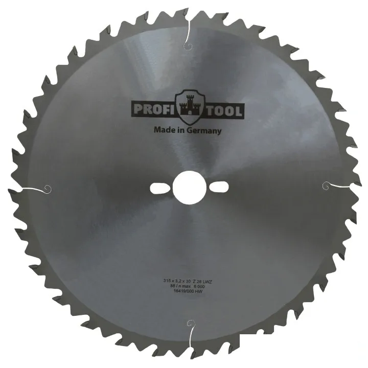 Диск пильный универсальный 315х3.2х2.2х30 мм, Z=28, форма зуба LWZ (ATB), продольный рез PROFITOOL