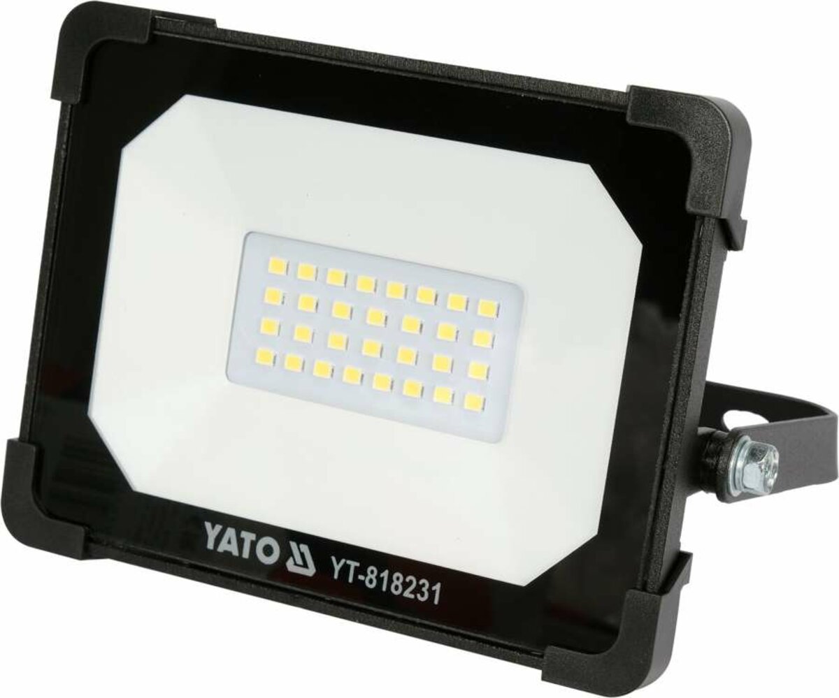 YATO Прожектор з SMD-діодним випромінювачем YATO: 20 Вт, 230В, 1900 Лм, 30 діодів, 140 x124.5x 32 мм