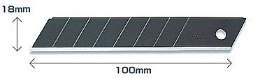 Лезвие OLFA LBB-10B BLACK MAX сегментированное, 18х100х0,5мм, 10шт