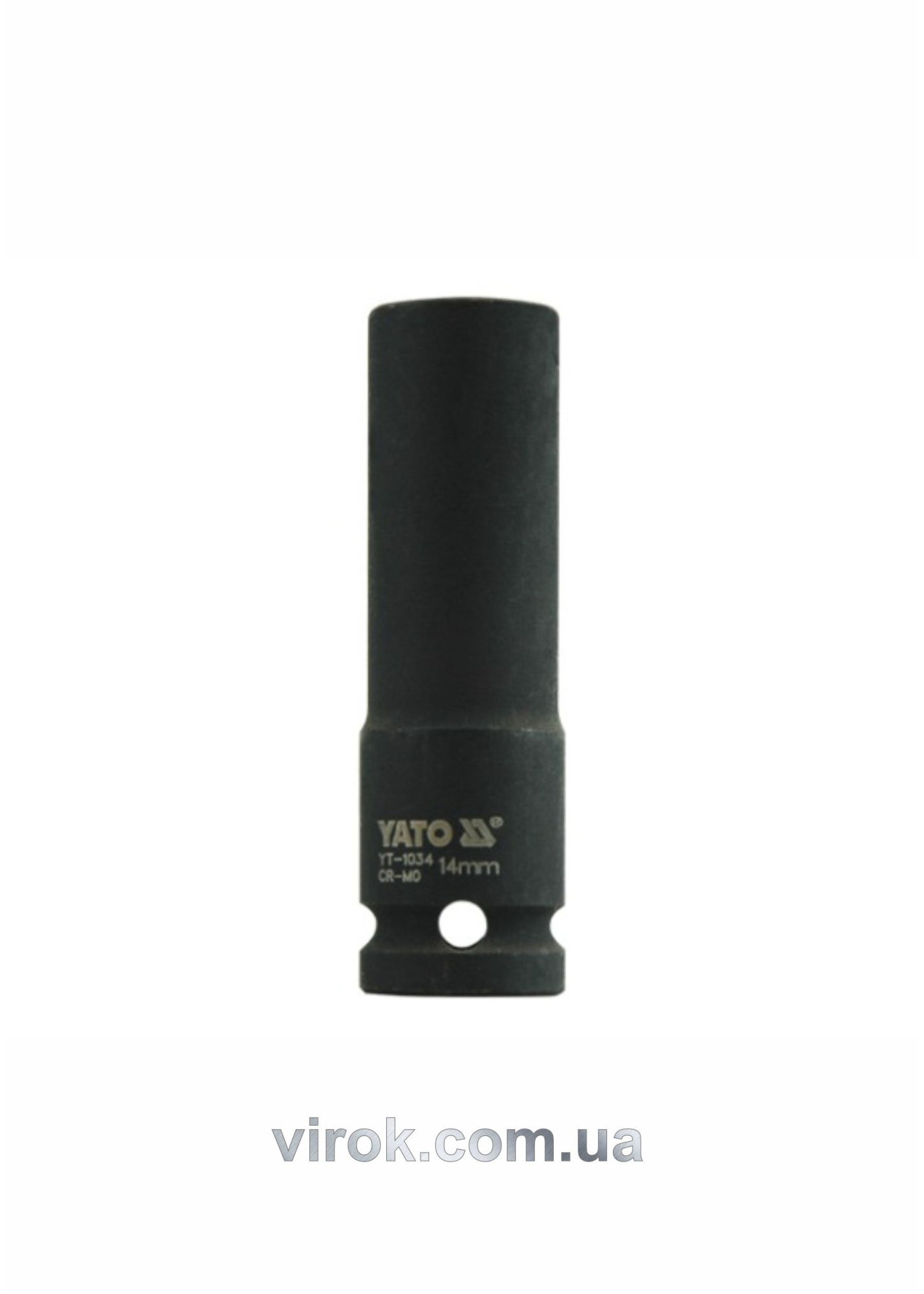 YATO Головка торцева ударна 6-гранна YATO : подовжена, квадрат 1/2", М= 14 мм, L= 78 мм  | YT-1034