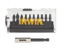 IRWIN Биты IMPACT PRO 1/4"/25мм, комплект 10шт: PZ2x3 / T20x4 / T25х3 + держатель, | IW6062504