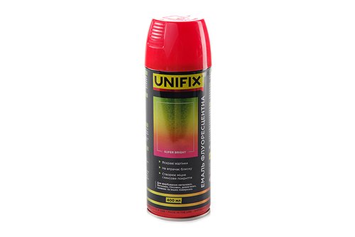Эмаль акриловая флуоресцентная Красный 400мл UNIFIX