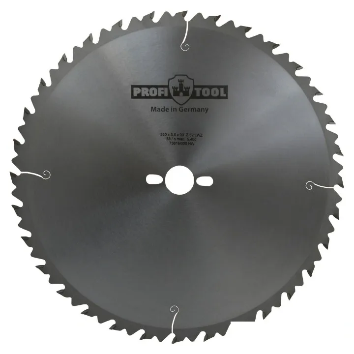 Диск пильный универсальный 350х3.5х2.5х30 мм, Z=32, форма зуба LWZ (ATB), продольный рез PROFITOOL