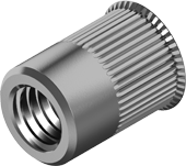 Гайка - заклёпка рифлена зі зменшеною потайною головкою WS 9314