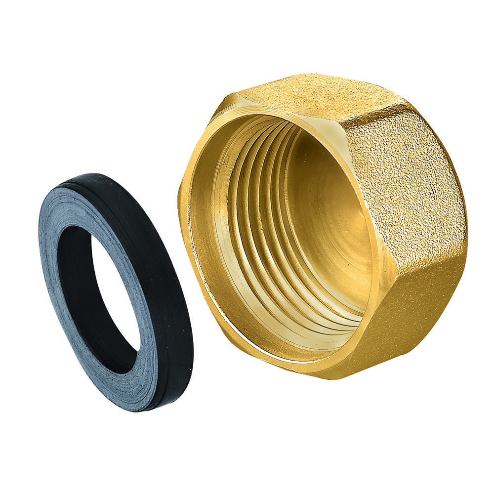 Заглушка латунна 1/2В, прокладка EPDM Україна | 78-260