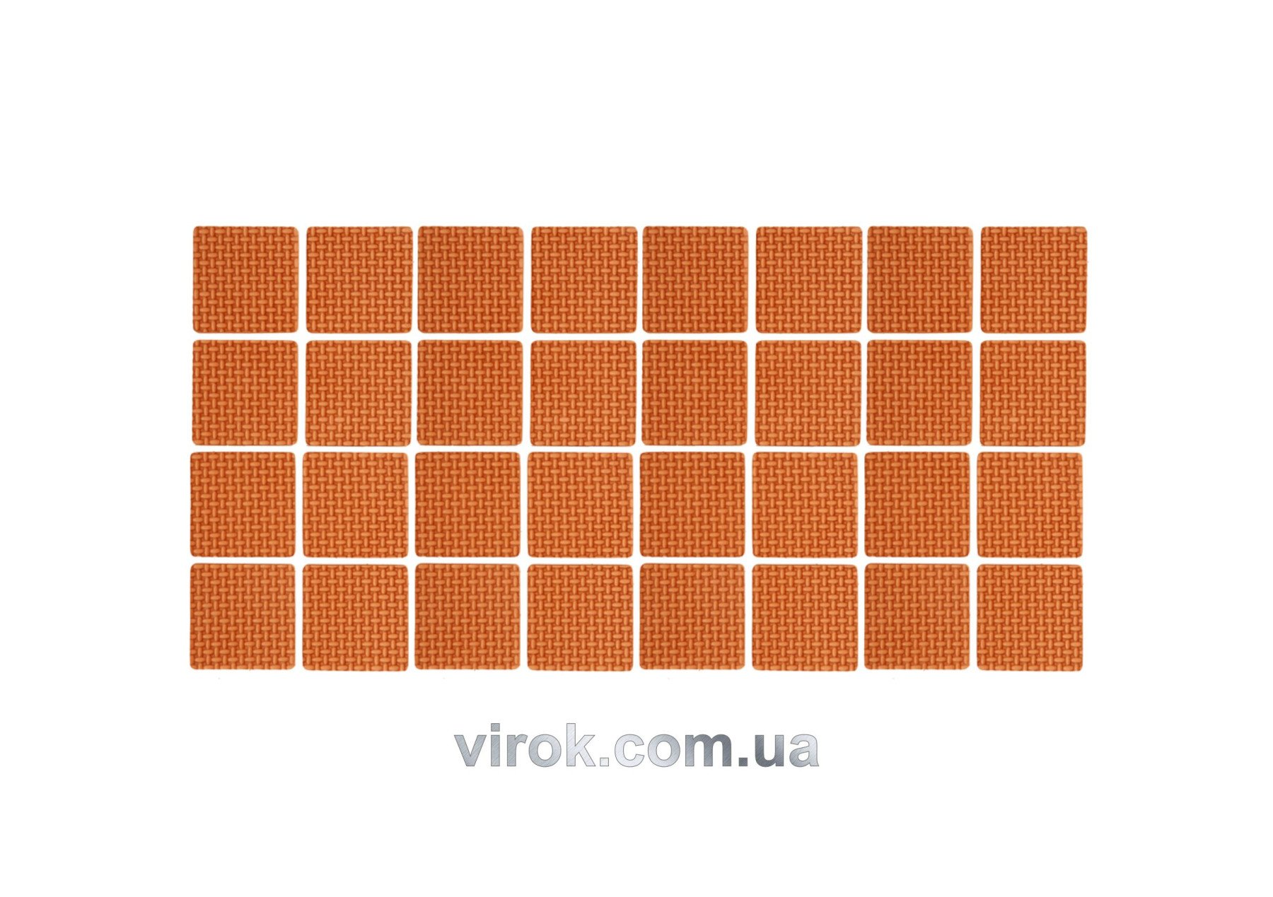 VOREL Наб. самокл. протект. 18х18мм/32шт-корич 74891