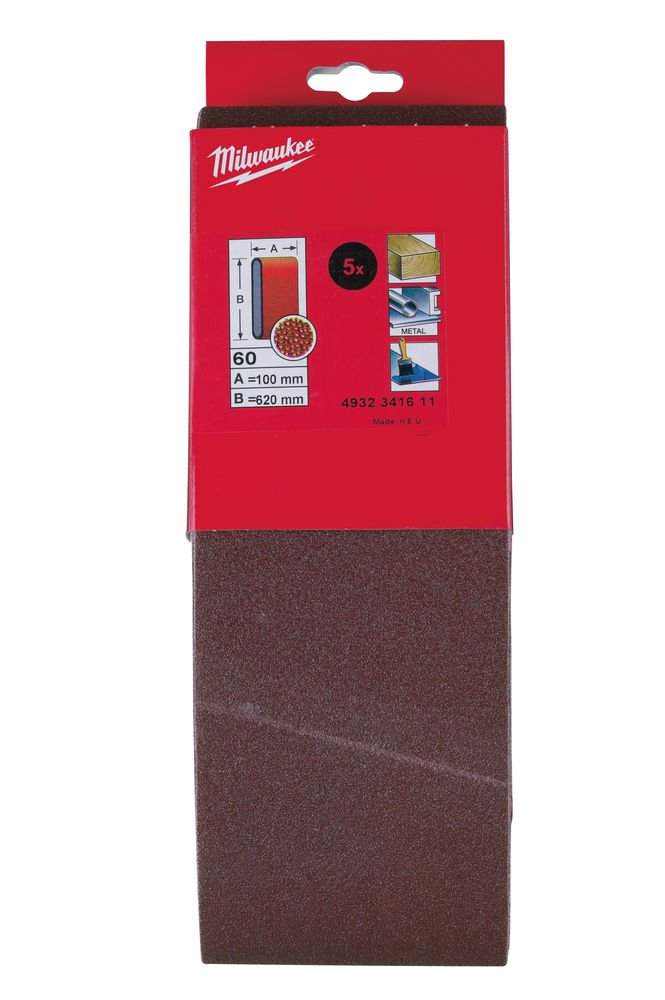 MILWAUKEE Шлиф. лента 100х620 зерно 60 (5 шт) | 4932341611