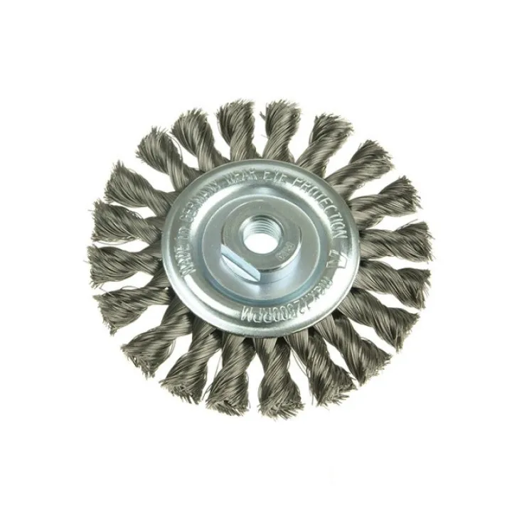 Щетка дисковая 115х22.2 мм, нерж. проволока 0.35 мм, Z20 жгутов, 12500 об / мин LESSMANN
