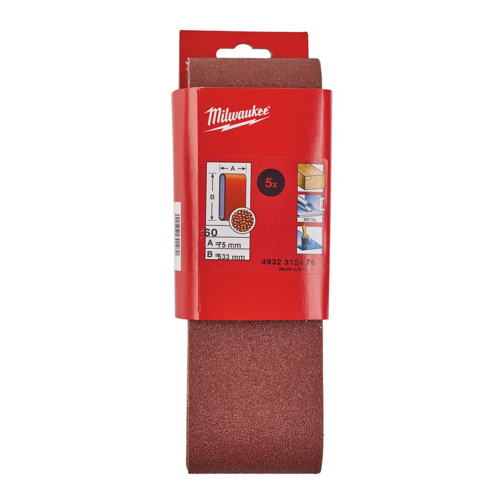 MILWAUKEE Шлиф. лента 75х533 зерно 60 (5 шт) | 4932312476
