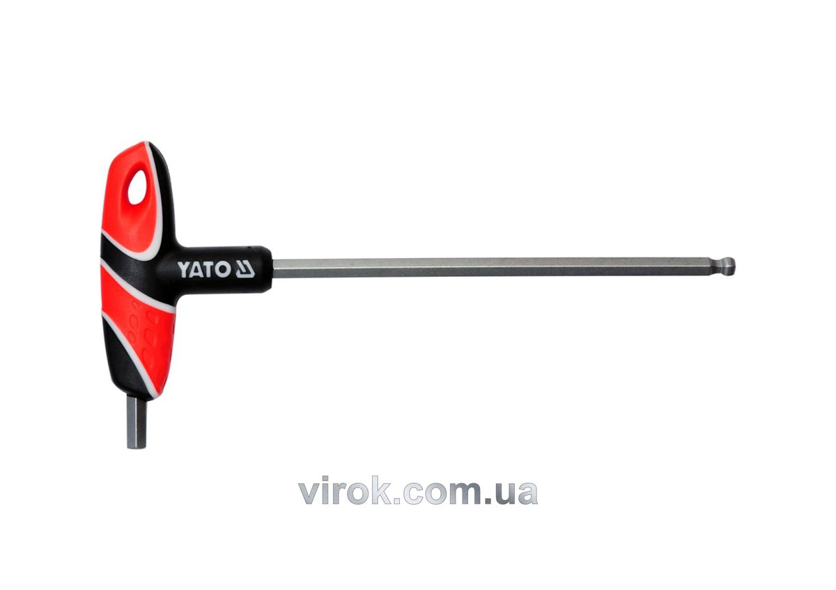 YATO Ключ шестигранний YATO : тип "T", M7 мм, двосторонній, кульковий наконечник L= 170 мм  | YT-055