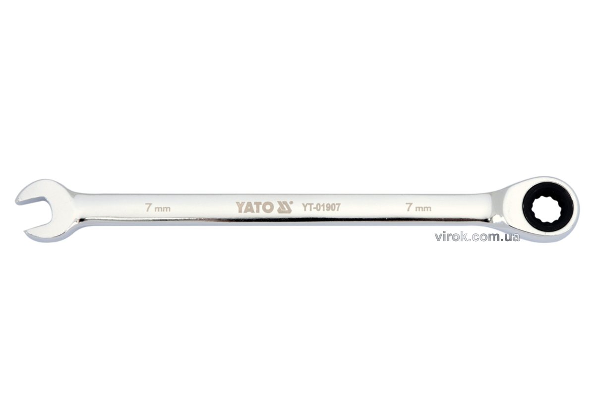 YATO Ключ комбинированный с трещоткой  7 мм YT-01907