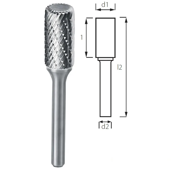 Борфреза цилиндрическая с радиусом (скругленная) PROFITOOL - 16х25х70х6 мм (A15256-6RAD)