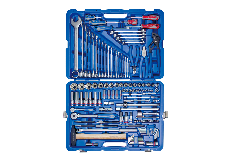 KING TONY Набор инструментов универсальный 128 ед. 1/4"+1/2" 12-ти гранные | 7028MR