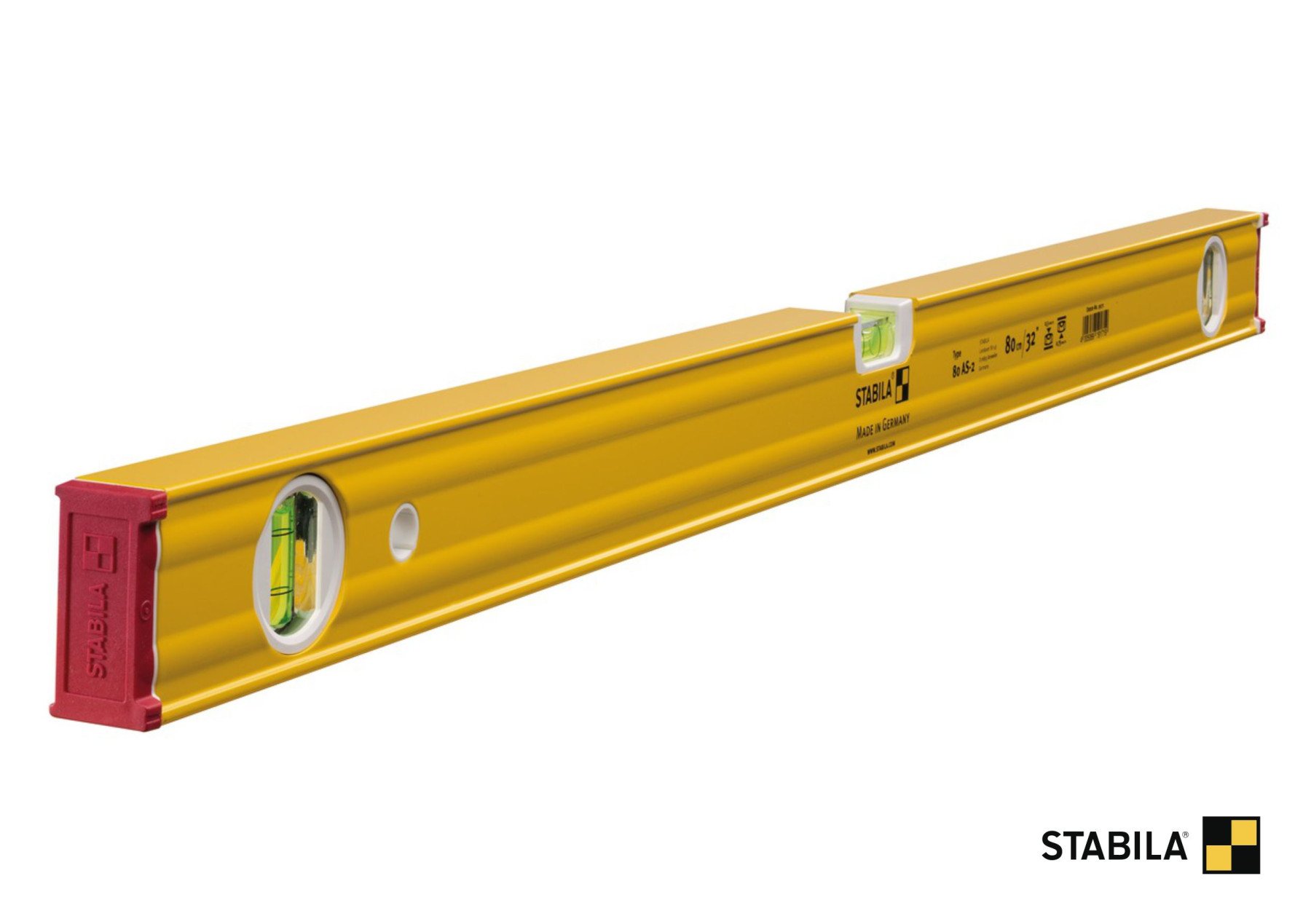 STABILA Рівень Type 80 AS-2 : L= 30 см, 3 капсули. ударостійкий профіль (ребр.жостк) аморт. ковпачки