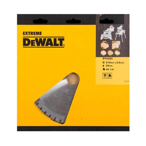 DeWalt DT4320 Пильный диск SERIES 60, 216х30мм, 48 зубцов, ATB, -5 град.