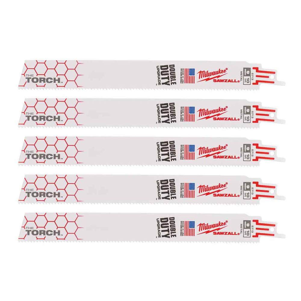 MILWAUKEE Полотно для шабельних пил TORCH, 230/2,5мм, (5шт), (метал)