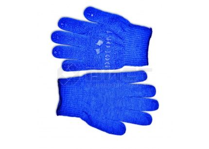 16-031 Перчатки плетеные синие с мелким вкраплением, L, (646), (Украина)
