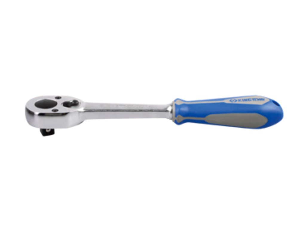 KING TONY Трещотка 1/2" 250мм (обрезиненная рукоятка) Ключ | 4779-10GR