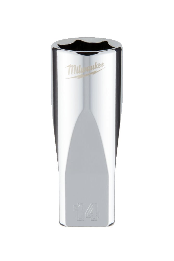 MILWAUKEE Головка хромована метрична подовжена 1/4'', 14мм | 4932478334