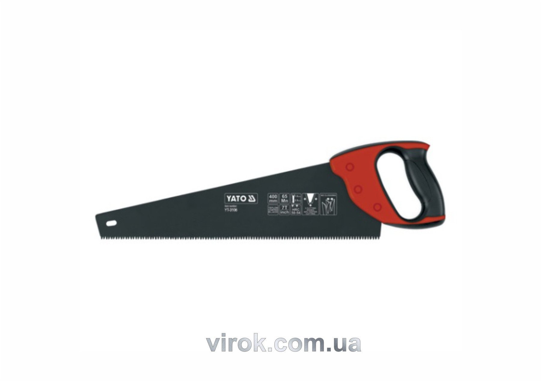 YATO Ножівка по дереву YATO : L= 450 мм, W= 0,9 мм, 50-54 HRC. тефлон  | YT-3107