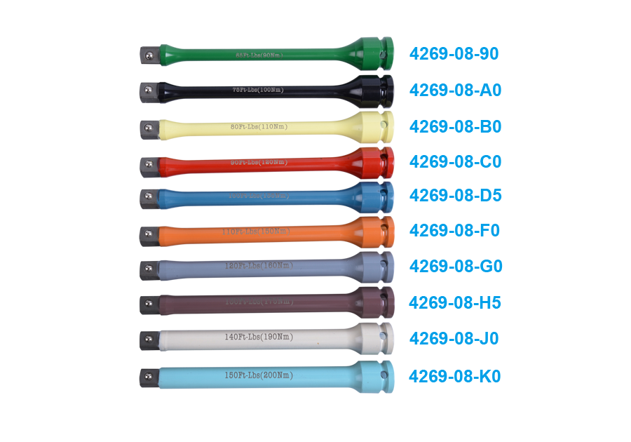 KING TONY Удлинитель торсионный 1/2, 195 мм, с ограничителем крутящего момента 160 Нм | 4269-08-G0