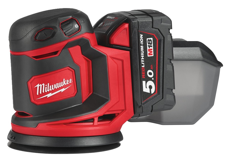 MILWAUKEE Шлифмашина эксцентриковая аккумуляторная бесщёточная 125мм M18 BOS125-502B | 4933464229