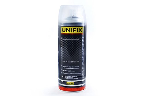 Лак универсальный прозрачный акриловый мат 400мл UNIFIX
