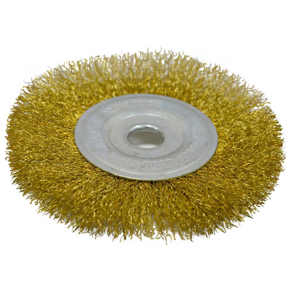Щітка крацовка дискова, латунна, 150х22,2мм Spitce | 18-054