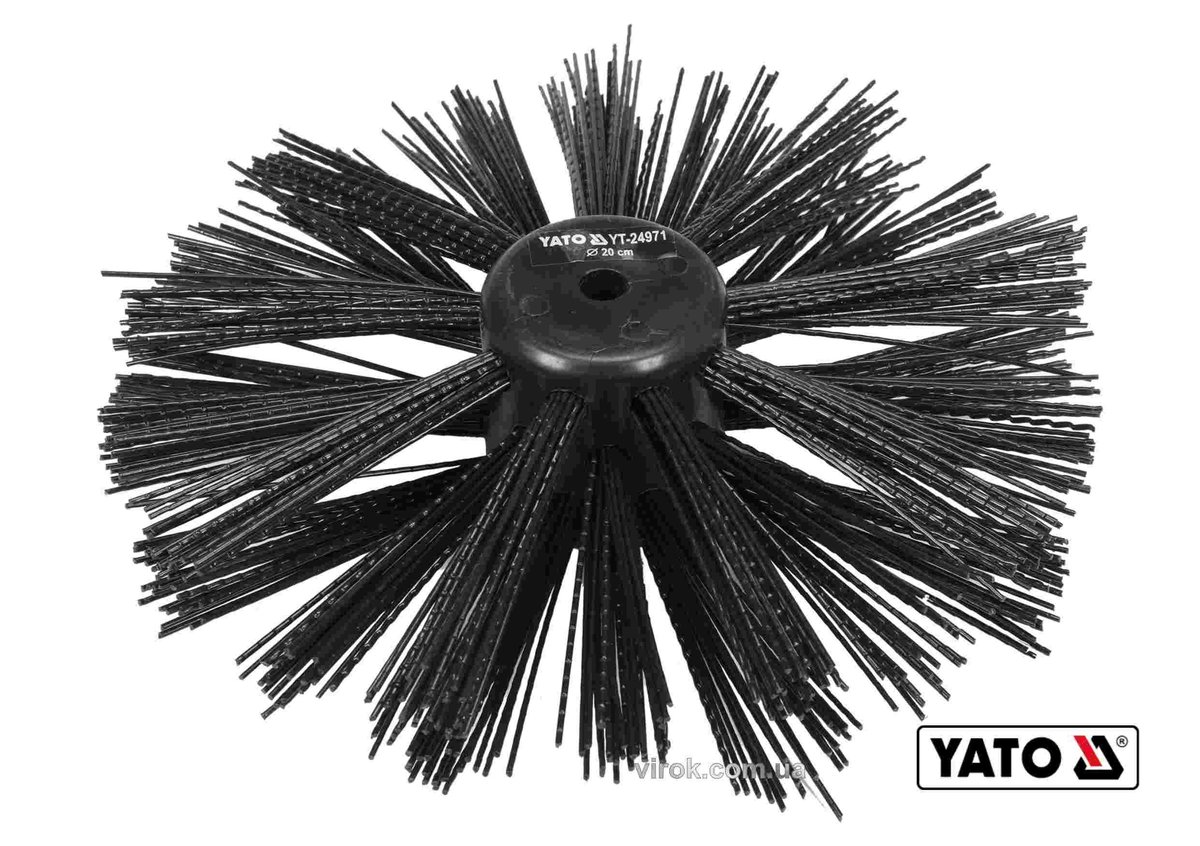 YATO Щітка для очищення каналізації YATO: Ø= 20 см, з нейлона і поліпропіленового ворса, до YT-24980