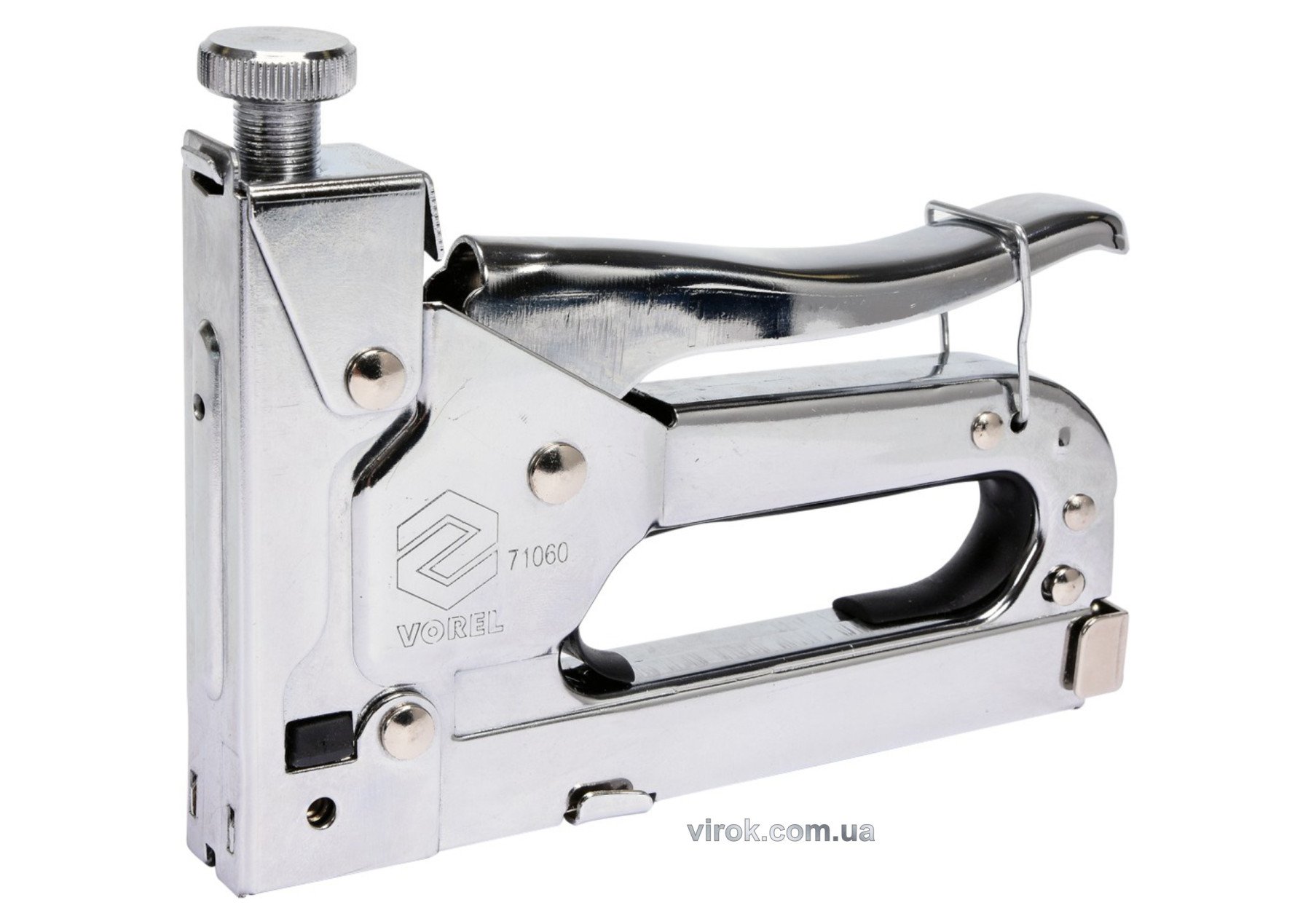 VOREL Степлер металевий для скоб 4-14/11,2х1,2мм; півкруглі 10-12/ 6,3х1,2; цвяхів 10-12/ 2,0  | 710