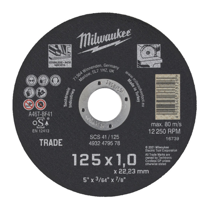 Milwaukee Отрезной диск SCS 41/125х1  (1 шт) // 4932479578