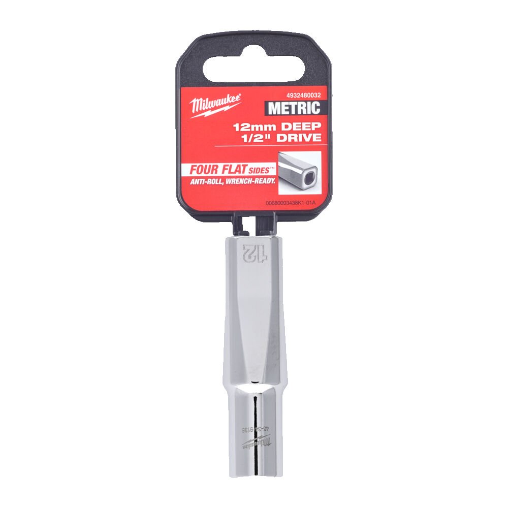 MILWAUKEE 1/2" головка удлиненная - 12 мм (1 шт) | 4932480032