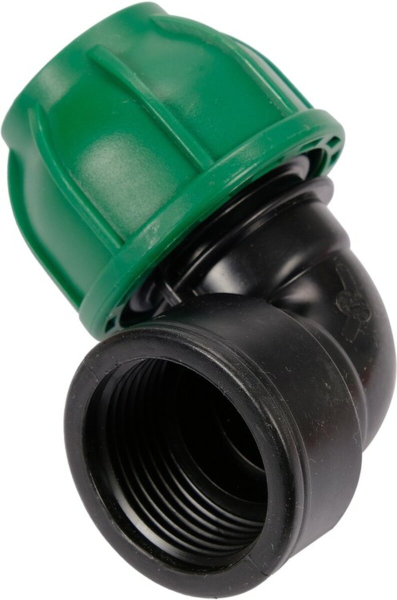 FLO Коліно 90° до водяних пластикових труб з внутр. різьбою 25 мм- 1" поліпропілен, для тиску 1 MPa 