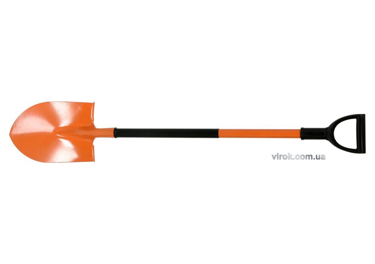 FLO Лопата штикова : 22,5 х 30 см тип "канадійська" з металевим держаком і DY ручкою  | 35855