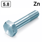 Болт DIN 931 M10x55 5,8 цинк