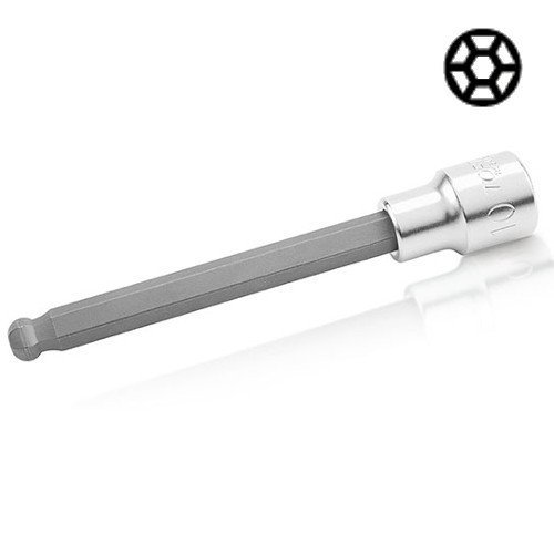 Насадка шестигранник HEX TOPTUL 5 мм 140мм 1/2" с шаром BCSA1605