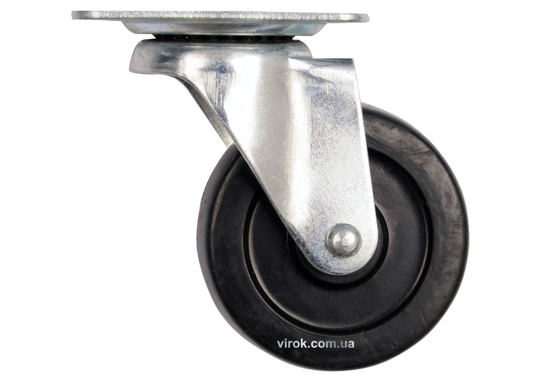 Колесо до візка поліпропіл. Ø= 50мм, b= 22мм VOREL з обертовою опорою; h=65мм, навантаж.- 25кг [120]