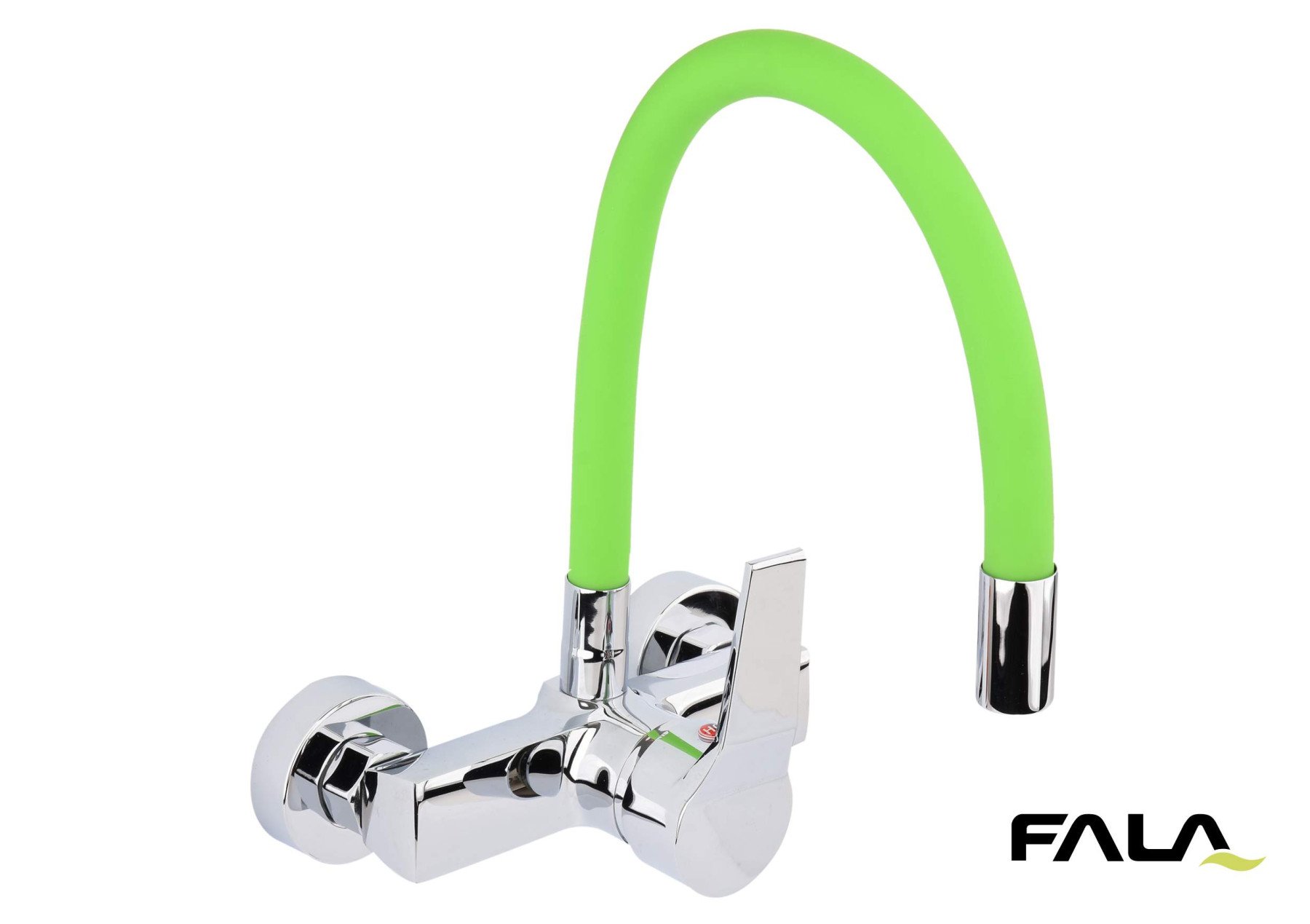FALA Змішувач води настінний "FLEXIBLE" з гнучкою зеленою лійкою  | 75674