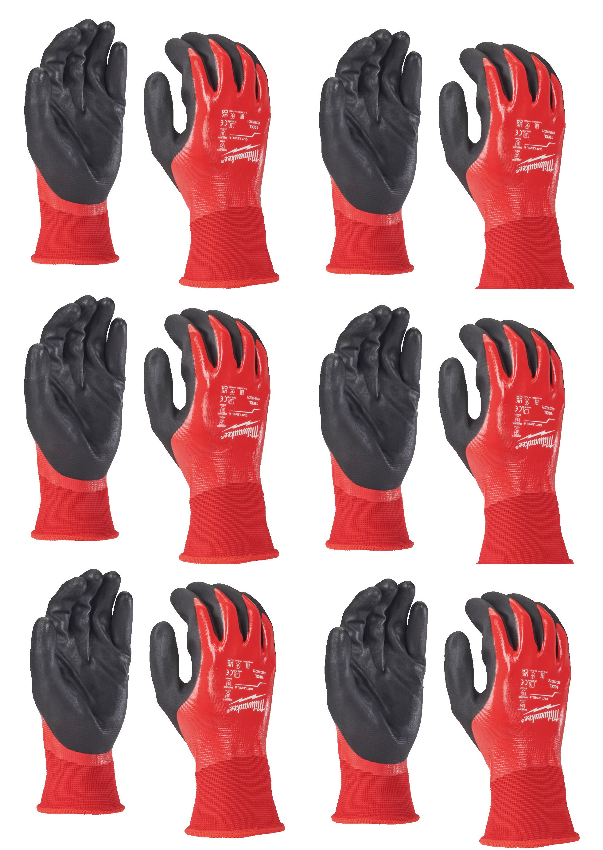 MILWAUKEE Рукавиці з повним покриттям з опором порізам 1/A рівня, 9/L, (12шт) | 4932493225