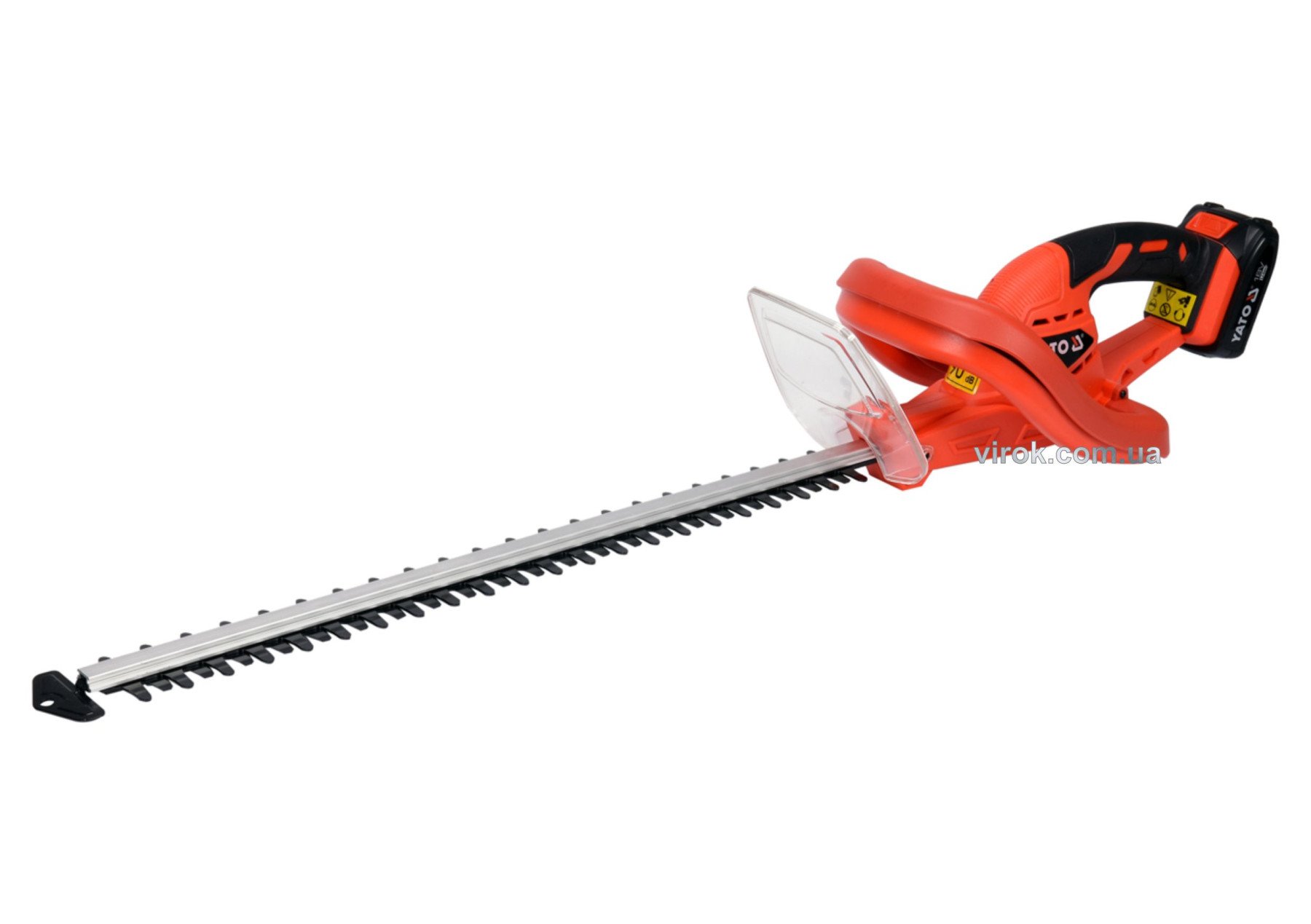 YATO Кущоріз акумуляторний YATO Li-Ion 18 В, 2 АГод, обрізні леза l=56 см, з зарядним пристроєм  | Y