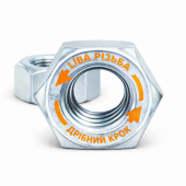 Гайка DIN 934 M12x1,5 8 цинк ліва різьба